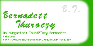 bernadett thuroczy business card